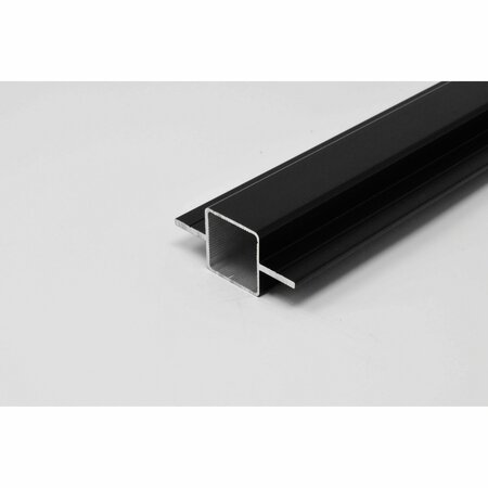 EZTUBE Extrusion for 1/4in Recessed Panel  Black, 94in L x 1in W x 1in H 100-160-94 BK